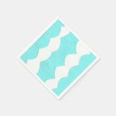 Cocktail Napkins met Aqua en White Design Servet (Hoek)