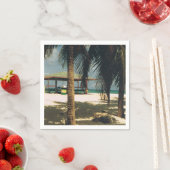 Cocktail Napkins met een Island Scene Servet (Insitu)