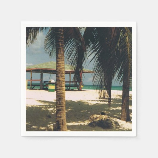 Cocktail Napkins met een Island Scene Servet (Voorkant)