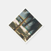 Cocktail Napkins met een Island Scene Servet (Hoek)