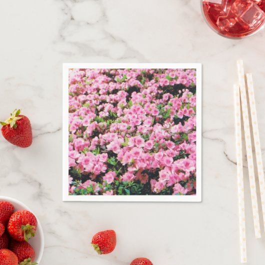 Cocktail Napkins met een roze Floral-ontwerp Servet (Insitu)