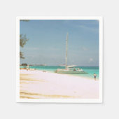Cocktail Napkins met een strand scene Servetten (Voorkant)