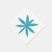 Cocktail Napkins met een Turquoise Star-ontwerp Servetten (Hoek)