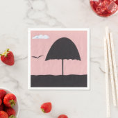 Cocktail Napkins met een Warm Roze Sunset Scene Servetten (Insitu)