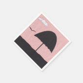 Cocktail Napkins met een Warm Roze Sunset Scene Servetten (Hoek)