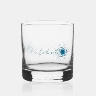 Cocktail- of whiskyglas van een vakantieoord  whisky glas