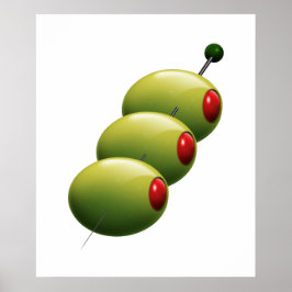 Cocktail Olijven Poster - SRF