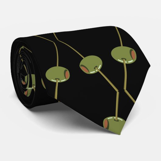 "Cocktail Olive" Stropdas (Opgerold)