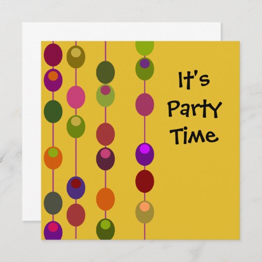 Cocktail Oliving Uitnodiging (Voorkant / Achterkant)