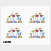 COCKTAIL OMHOOG! GLAZEN STICKER (Vel)