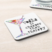 COCKTAIL ONDERZETTER SETS, VODKA CHEAPER DAN THERA (Linkerzijde)