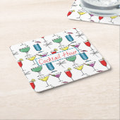Cocktail Onderzetter van Papier (Schuin)
