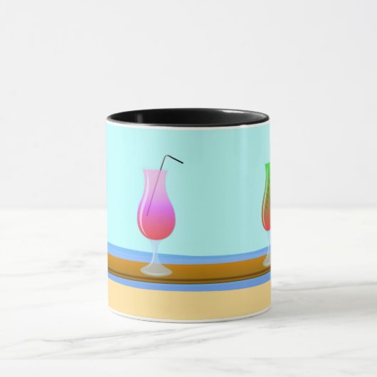 Cocktail op het strand. mok (Midden)