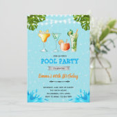 Cocktail op uitnodiging van de poolpartij (Staand voorkant)