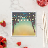 Cocktail Paper Napkin Beach Sunset Palm Trees Stri Servet (Insitu)