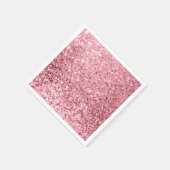 Cocktail Paper Napkin Roos Gold Glitter Servet (Hoek)