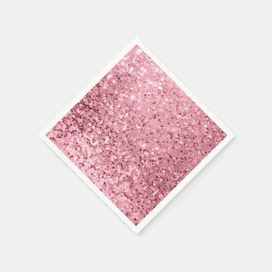 Cocktail Paper Napkin Roos Gold Glitter Servet (Hoek)