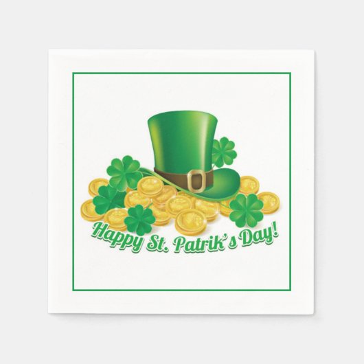 Cocktail Paper Napkins-St. Patrick's Day Servet (Voorkant)