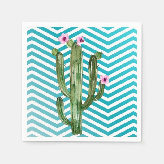 Cocktail Papier Servet Boho Cactussen Cactus Succu (Voorkant)