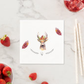 Cocktail Papier Servet Boho Herten Buck Hoofd Brow (Insitu)