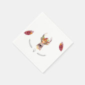 Cocktail Papier Servet Boho Herten Buck Hoofd Brow (Hoek)