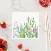 Cocktail Papier servet Boho Llama Bohemian Cacti D (Insitu)