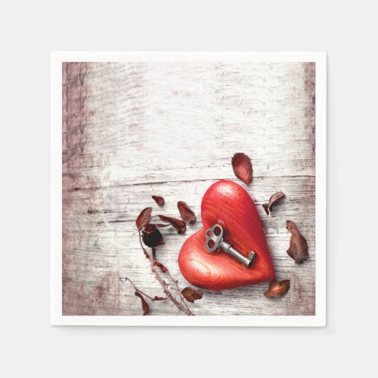 Cocktail Papier Servet Country Wood Sleutel tot mi (Voorkant)