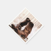 Cocktail Papier Servet Laarzen Land Rustiek Wester (Hoek)