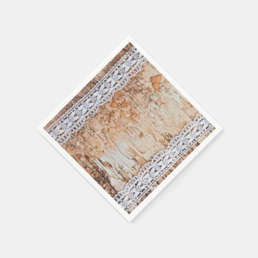 Cocktail Papier Servet land schuur hout kant trim (Hoek)