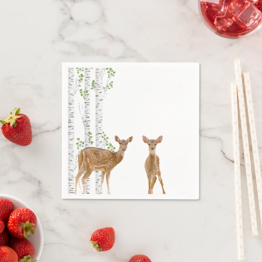 Cocktail Papier Servet XMAS Herten Doe Woodland Bu (Insitu)
