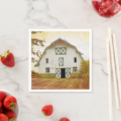 Cocktail Papier Servet Zonsondergang Schuur Land R (Insitu)