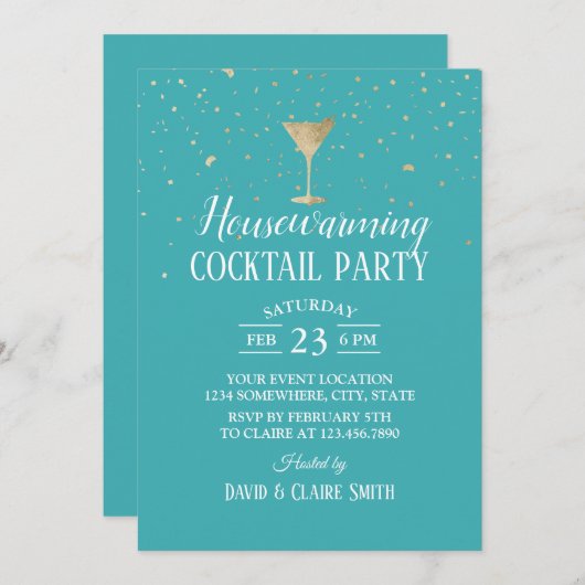 Cocktail-partij bij de opwarming van de aarde Eleg Kaart (Voorkant / Achterkant)