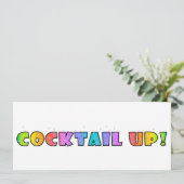 COCKTAIL. PARTIJINVITATIE KAART (Staand voorkant)