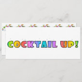 COCKTAIL. PARTIJINVITATIE KAART (Voorkant / Achterkant)