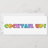 COCKTAIL. PARTIJINVITATIE KAART (Voorkant)