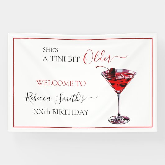 Cocktail Party A tini bit Older Cherry Martini Spandoek (Horizontaal)