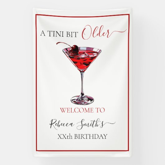 Cocktail Party A tini bit Older Cherry Martini Spandoek (Verticaal)