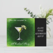 Cocktail Party Absinthe Kaart (Staand voorkant)