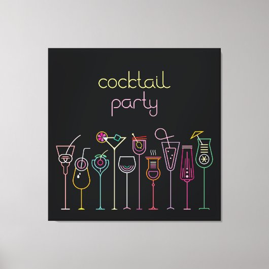 Cocktail Party achtergrond Canvas Afdruk (Voorkant)