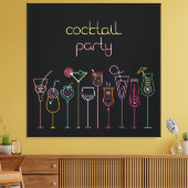 Cocktail Party achtergrond Canvas Afdruk (Insitu (Woonkamer))