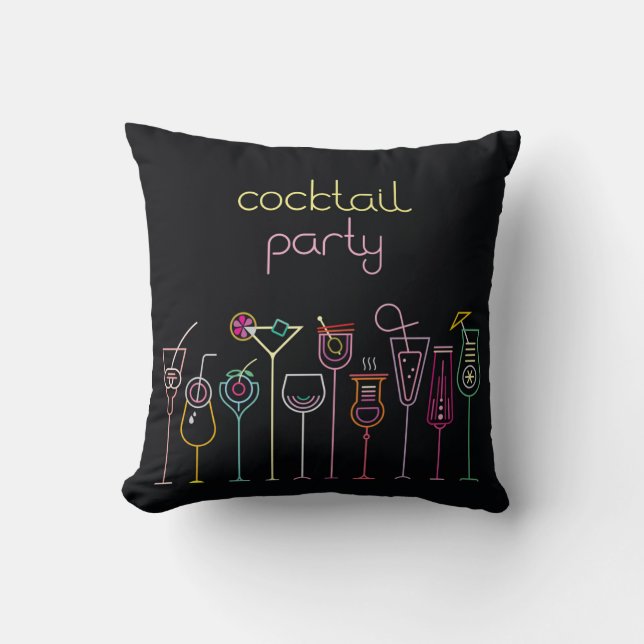 Cocktail Party achtergrond Kussen (Voorkant)