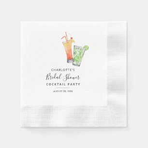 Cocktail Party Bruiloftsborrel Script Papier Servet
