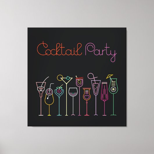 Cocktail Party Canvas Afdruk (Voorkant)