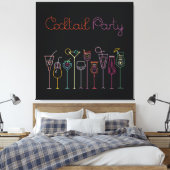 Cocktail Party Canvas Afdruk (Insitu (Slaapkamer))