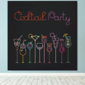 Cocktail Party Canvas Afdruk (Insitu (Houten vloer))