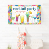 Cocktail Party Colorful Rainbow Summer Drink Fun Spandoek (Insitu)