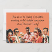 Cocktail party drinken krijgen samen verfijnd kaart (Voorkant)