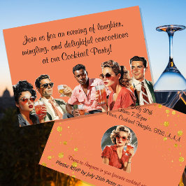 Cocktail party drinken krijgen samen verfijnd kaart