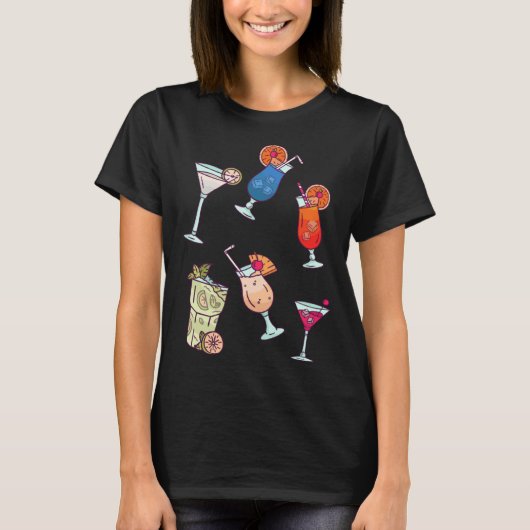 Cocktail  Party Girls Night Out Drinking Bartendin T-shirt (Voorkant)