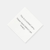 Cocktail party grappige napkin wit servet (Hoek)